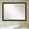 Beveled Bathroom Wall Mirror, Furniture Espresso Narrow Frame